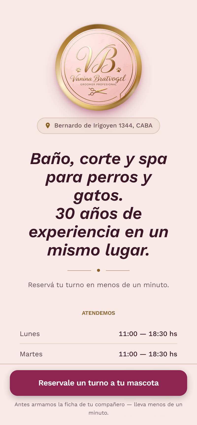 Vanina Bratvogel: La peluquería, con su identidad propia